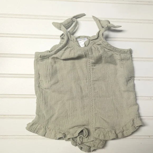 Little Co. Green Baby Girls Romper - Picture 1 of 5